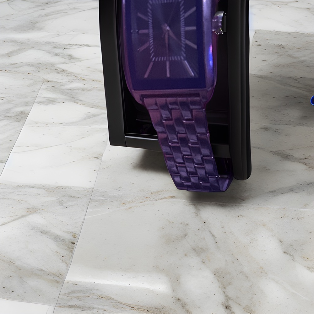 Diamonds in face of watch, silver plated wrist only wore once just not my style